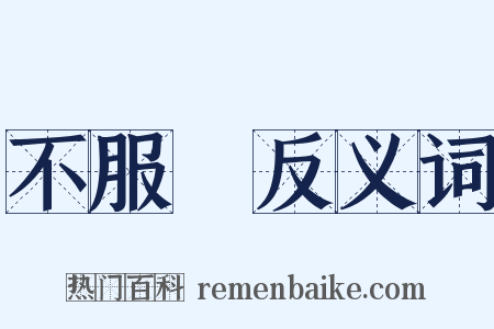 不服氣反义词是什么意思的图片